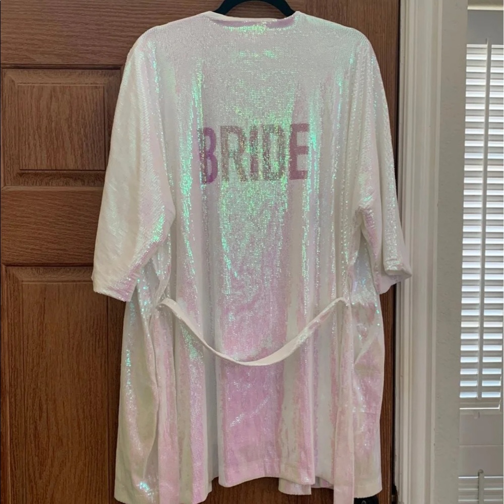 Hayley Paige Sequin Bride Robe